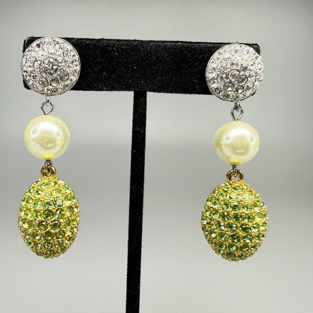 Joan Boyce Drop Earrings Silver Tone Gold Tone Statement READ